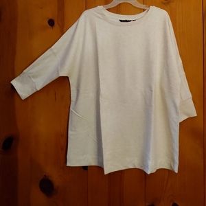 NWOT H by Halston Oversized French Terry Top w/Dolman Sleeves